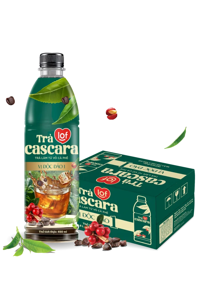 Chai và thùng Trà Lof Cascara